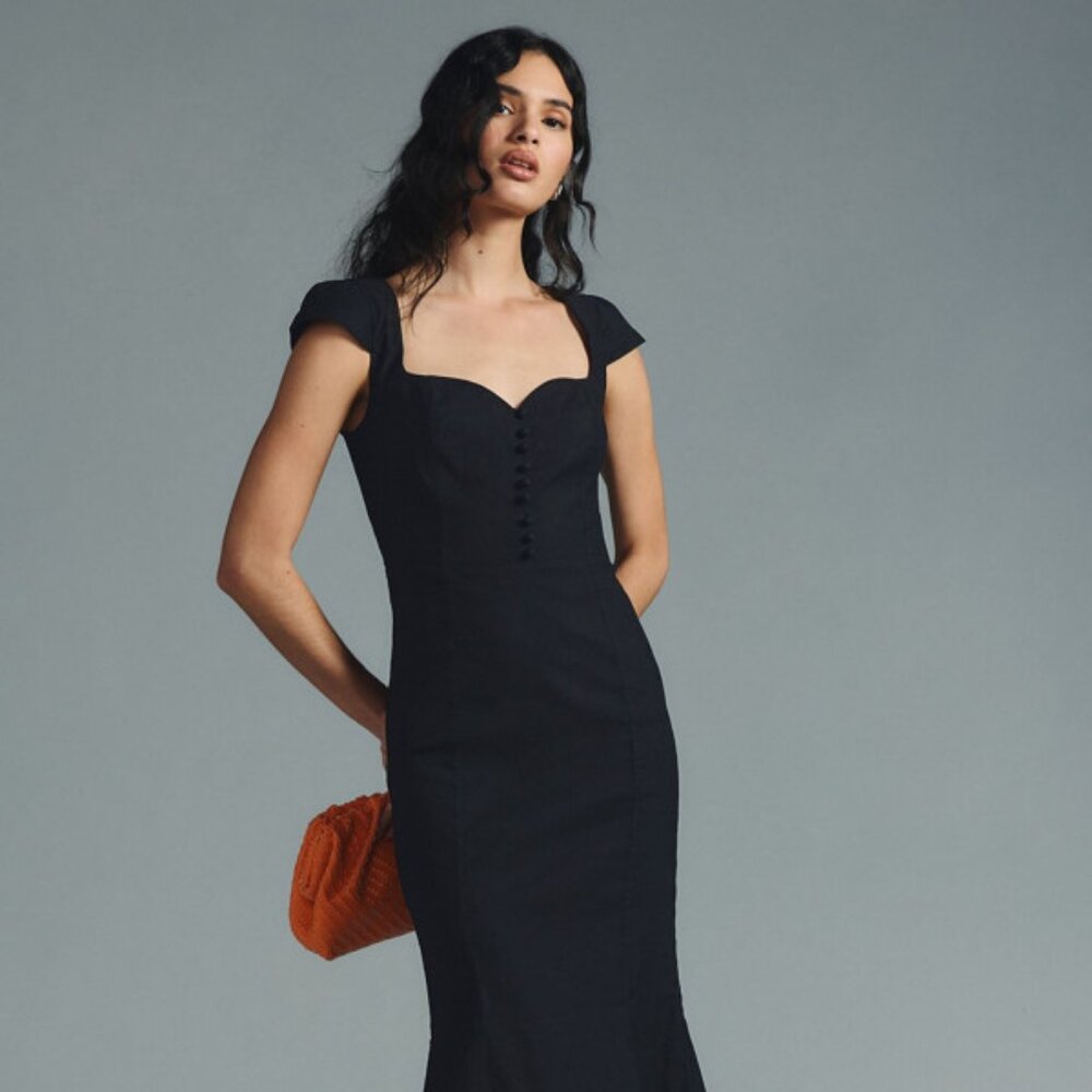 Anthropologie/Maeve Cecily Fit & Flare Midi Dress - NWT